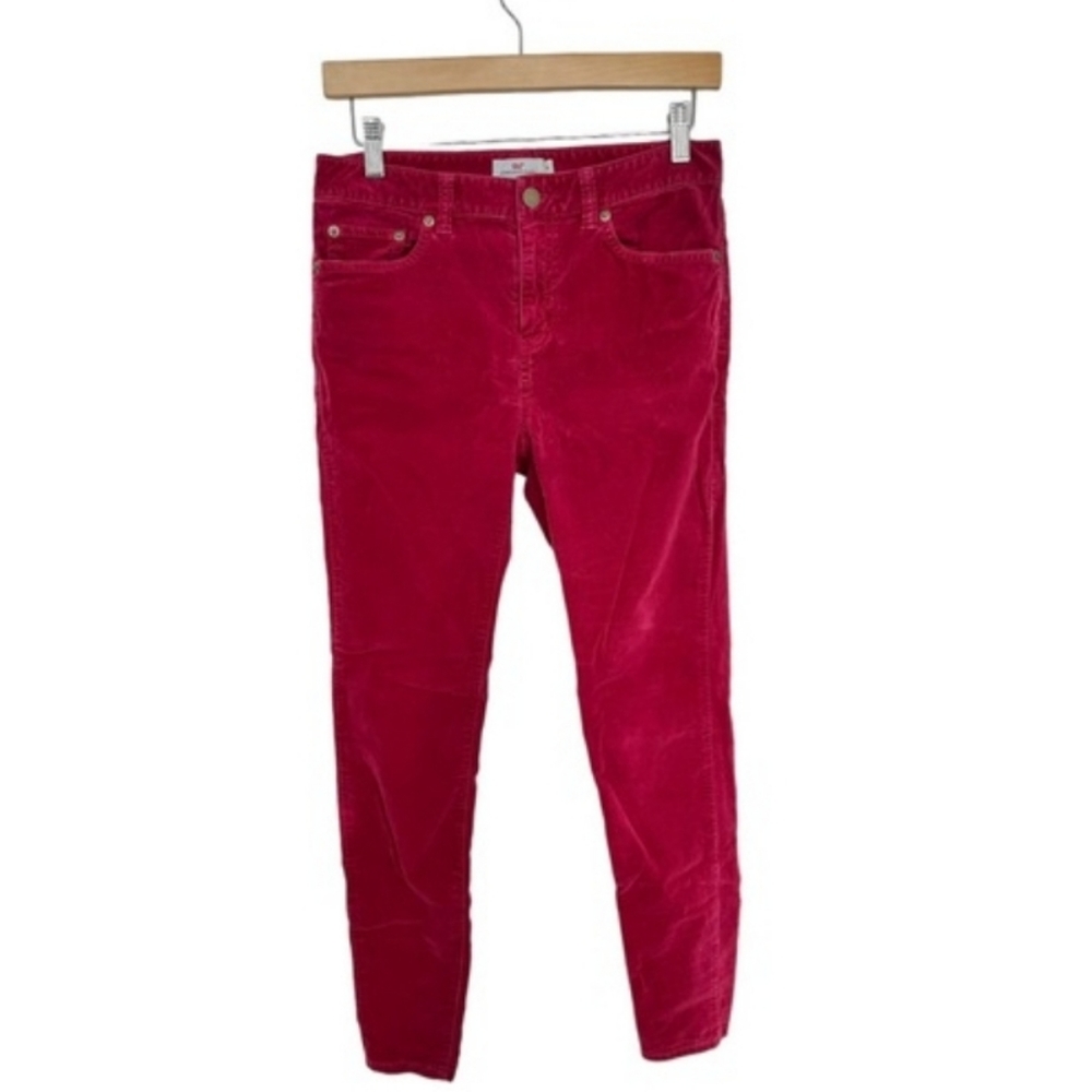 Vineyard Vines Velvet High Rise Pants Skinny Stretchy  Size 4
